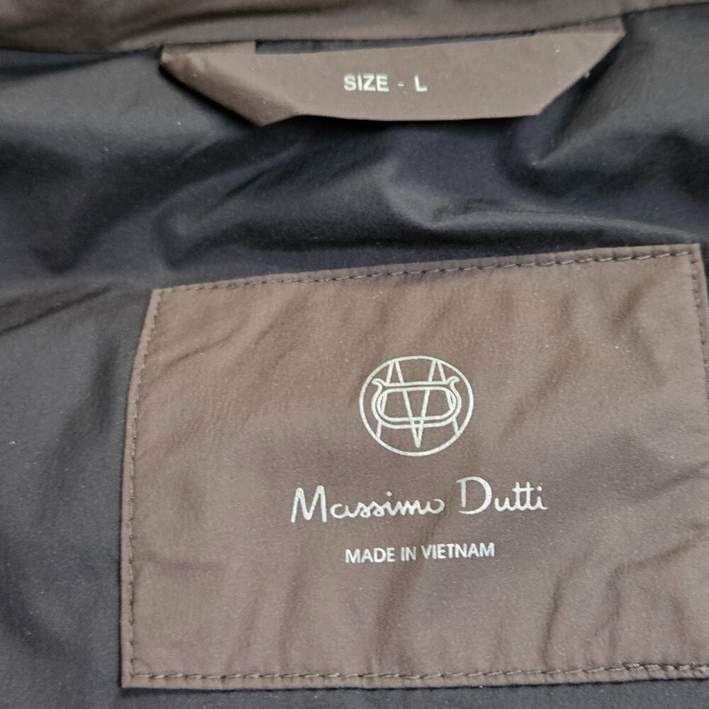 Massimo Dutti Lightweight Puffer Jacket Brown Men… - image 3